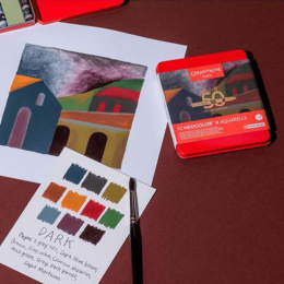 Neocolor II Aquarelle 50 Years Dark 10-sett i gruppen Kunstnermateriell / Kunstnerfarge / Pastell / Vokspasteller hos Pen Store (135632)