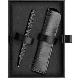 Ecridor Black Lines Sett Kulepenn og Lær etui i gruppen Penner / Fine Writing / Kulepenner hos Pen Store (135641)