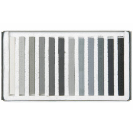 Pastellkritt Harde Gråtoner 12-sett i gruppen Kunstnermateriell / Kritt og blyanter / Pastellkritt hos Pen Store (135650)