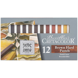 Pastellkritt Harde Brun/Rød 12-sett i gruppen Kunstnermateriell / Kritt og blyanter / Pastellkritt hos Pen Store (135651)