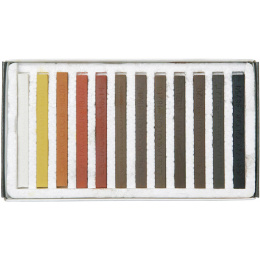 Pastellkritt Harde Brun/Rød 12-sett i gruppen Kunstnermateriell / Kritt og blyanter / Pastellkritt hos Pen Store (135651)