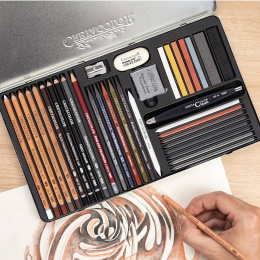 Ultimo Tegnesett 35 deler i gruppen Kunstnermateriell / Kritt og blyanter / Grafitt og blyant hos Pen Store (135653)