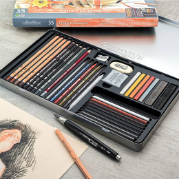 Ultimo Tegnesett 35 deler i gruppen Kunstnermateriell / Kritt og blyanter / Grafitt og blyant hos Pen Store (135653)