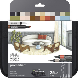 Promarker Interiors Wallet 25-sett i gruppen Penner / Kunstnerpenner / Illustrasjonmarkers hos Pen Store (135656)