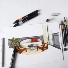 Promarker Interiors Wallet 25-sett i gruppen Penner / Kunstnerpenner / Illustrasjonmarkers hos Pen Store (135656)