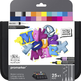 Promarker Modern Lettering Wallet 25-sett i gruppen Penner / Kunstnerpenner / Illustrasjonmarkers hos Pen Store (135657)