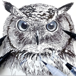Inktober Illustration Basic 5-set i gruppen Penner / Kunstnerpenner / Penselpenner hos Pen Store (135666)