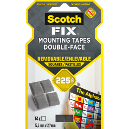 Scotch-FIX Avtagbare festeklosser 12,7x12,7 mm 64-pakning i gruppen Hobby & Kreativitet / Hobbytilbehør / Teip / Festputer hos Pen Store (135681)