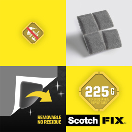 Scotch-FIX Avtagbare festeklosser 12,7x12,7 mm 64-pakning i gruppen Hobby & Kreativitet / Hobbytilbehør / Teip / Festputer hos Pen Store (135681)