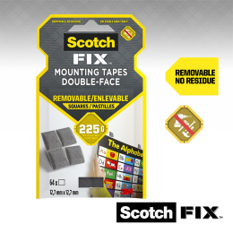 Scotch-FIX Avtagbare festeklosser 12,7x12,7 mm 64-pakning i gruppen Hobby & Kreativitet / Hobbytilbehør / Teip / Festputer hos Pen Store (135681)