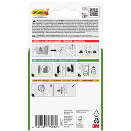 Command bildekrok for vaier i gruppen Hobby & Kreativitet / Organisere / Rammer / Bildeoppheng hos Pen Store (135682)
