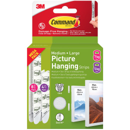Command Bildeoppheng Strips Value Pack Medium/Large i gruppen Hobby & Kreativitet / Organisere / Rammer / Bildeoppheng hos Pen Store (135684)