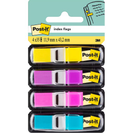 Post-it indeksfaner 11,9 x 43,1 mm 4 farger Sett 2 i gruppen  Papir & Blokk / Skrive og ta notater / Post-it og notisblokker hos Pen Store (135698)