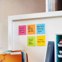 Post-it Super Sticky 76x127 Fargemiks Energetic 6-pakning i gruppen  Papir & Blokk / Skrive og ta notater / Post-it og notisblokker hos Pen Store (135711)