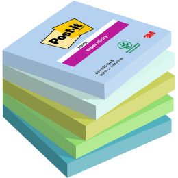 Post-it Super Sticky 76x76 Fargemiks Oasis 5-pakning i gruppen  Papir & Blokk / Skrive og ta notater / Post-it og notisblokker hos Pen Store (135718)