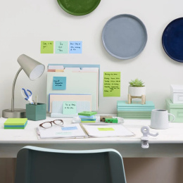 Post-it Super Sticky 76x76 Fargemiks Oasis 5-pakning i gruppen  Papir & Blokk / Skrive og ta notater / Post-it og notisblokker hos Pen Store (135718)