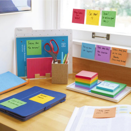 Post-it Super Sticky 76x127 Fargemiks Playful 6-pakning i gruppen  Papir & Blokk / Skrive og ta notater / Post-it og notisblokker hos Pen Store (135720)