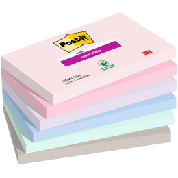 Post-it Super Sticky 76x127 Fargemiks Soulful 6-pakning i gruppen  Papir & Blokk / Skrive og ta notater / Post-it og notisblokker hos Pen Store (135722)
