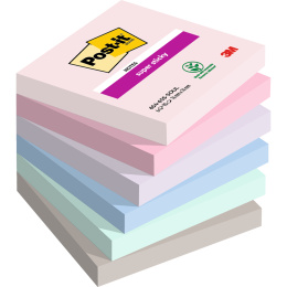 Post-it Super Sticky 76x76 Fargemiks Soulful 6-pakning i gruppen  Papir & Blokk / Skrive og ta notater / Post-it og notisblokker hos Pen Store (135723)