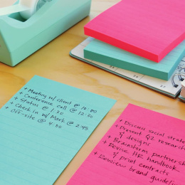 Post-it Super Sticky 101 x 152 mm Fargemiks Linjert 3-pakning i gruppen  Papir & Blokk / Skrive og ta notater / Post-it og notisblokker hos Pen Store (135726)