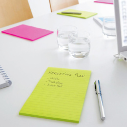 Post-It Super Sticky 102x152 Gult linjert i gruppen  Papir & Blokk / Skrive og ta notater / Post-it og notisblokker hos Pen Store (135727)
