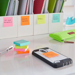 Post-it Super Sticky 47,6x47,6 Fargemiks Cosmic 12-pakning i gruppen  Papir & Blokk / Skrive og ta notater / Post-it og notisblokker hos Pen Store (135730)