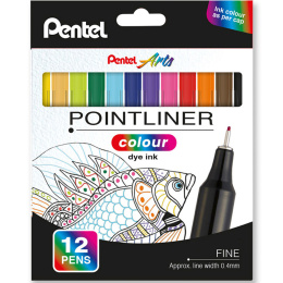 Pointliner Colour 12-sett i gruppen Penner / Kunstnerpenner / Tusjpenner hos Pen Store (135771)