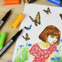 Pointliner Colour 24-sett i gruppen Penner / Kunstnerpenner / Tusjpenner hos Pen Store (135773)