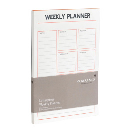 Letterpress Weekly Planner i gruppen  Papir & Blokk / Skrive og ta notater / Post-it og notisblokker hos Pen Store (135794)