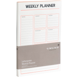 Letterpress Weekly Planner i gruppen  Papir & Blokk / Skrive og ta notater / Post-it og notisblokker hos Pen Store (135794)
