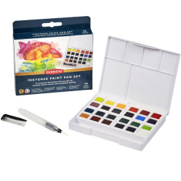 Inktense Akvarellfarge 24 halvkopper i gruppen Kunstnermateriell / Kunstnerfarge / Akvarellmaling / Akvarellmaling i kopp hos Pen Store (135795)