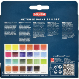 Inktense Akvarellfarge 24 halvkopper i gruppen Kunstnermateriell / Kunstnerfarge / Akvarellmaling / Akvarellmaling i kopp hos Pen Store (135795)