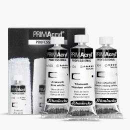 PRIMAcryl Akrylmaling 35 ml Hvit 3-sett i gruppen Kunstnermateriell / Kunstnerfarge / Akrylmaling hos Pen Store (136015)