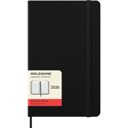 Kalender 12M Daily 2026 Hardcover Large Black i gruppen  Papir & Blokk / Kalendere / 12 md kalendere hos Pen Store (136081)
