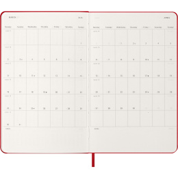Kalender 12M Daily 2026 Hardcover Large Red i gruppen  Papir & Blokk / Kalendere / 12 md kalendere hos Pen Store (136084)