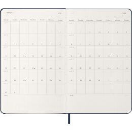 Kalender 12M Daily 2026 Hardcover Large Sapphire Blue i gruppen  Papir & Blokk / Kalendere / 12 md kalendere hos Pen Store (136086)