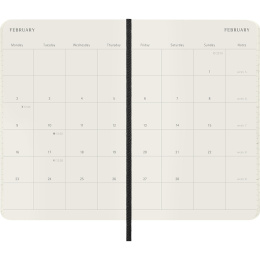 Kalender 12M Monthly 2026 Softcover Pocket Black i gruppen  Papir & Blokk / Kalendere / 12 md kalendere hos Pen Store (136098)