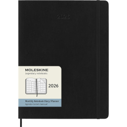 Kalender 12M Monthly 2026 Softcover XL Black i gruppen  Papir & Blokk / Kalendere / 12 md kalendere hos Pen Store (136099)