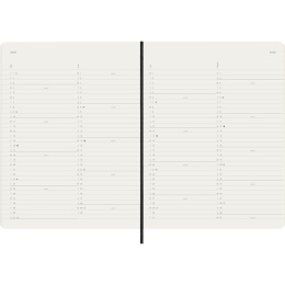 Kalender 12M Monthly 2026 Softcover XL Black i gruppen  Papir & Blokk / Kalendere / 12 md kalendere hos Pen Store (136099)
