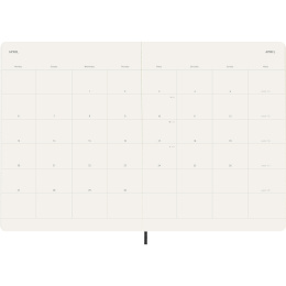 Kalender 12M Monthly 2026 Softcover XL Black i gruppen  Papir & Blokk / Kalendere / 12 md kalendere hos Pen Store (136099)