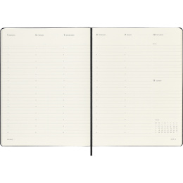 Kalender 12M Weekly Vertical PRO 2026 Hardcover XL Black i gruppen  Papir & Blokk / Kalendere / 12 md kalendere hos Pen Store (136101)