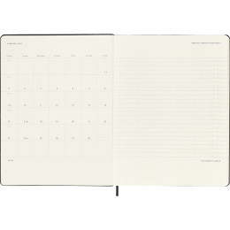 Kalender 12M Weekly Vertical PRO 2026 Hardcover XL Black i gruppen  Papir & Blokk / Kalendere / 12 md kalendere hos Pen Store (136101)