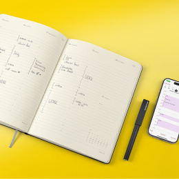 Kalender 12M M+ Digital Planner Weekly Vertical 2026 XL Black i gruppen  Papir & Blokk / Kalendere / 12 md kalendere hos Pen Store (136102)