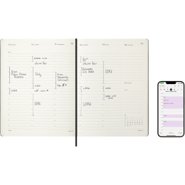 Kalender 12M M+ Digital Planner Weekly Vertical 2026 XL Black i gruppen  Papir & Blokk / Kalendere / 12 md kalendere hos Pen Store (136102)