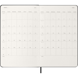 Kalender 12M Weekly Horizontal 2026 Hardcover Large Black i gruppen  Papir & Blokk / Kalendere / 12 md kalendere hos Pen Store (136106)