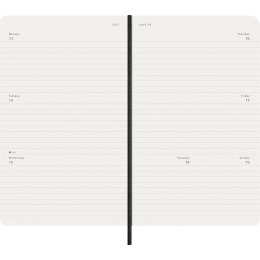 Kalender 12M Weekly Horizontal 2026 Softcover Large Black i gruppen  Papir & Blokk / Kalendere / 12 md kalendere hos Pen Store (136107)
