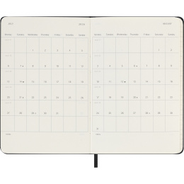 Kalender 12M Weekly Horizontal 2026 Hardcover Pocket Black i gruppen  Papir & Blokk / Kalendere / 12 md kalendere hos Pen Store (136108)