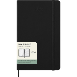 Kalender 12M Weekly Notebook 2026 Hardcover Large Black i gruppen  Papir & Blokk / Kalendere / 12 md kalendere hos Pen Store (136110)