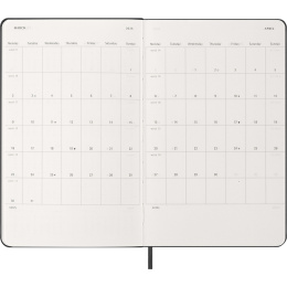 Kalender 12M Weekly Notebook 2026 Hardcover Large Black i gruppen  Papir & Blokk / Kalendere / 12 md kalendere hos Pen Store (136110)