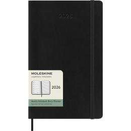 Kalender 12M Weekly Notebook 2026 Softcover Large Black i gruppen  Papir & Blokk / Kalendere / 12 md kalendere hos Pen Store (136111)